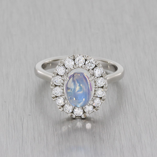 Platinum deals moonstone ring